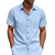 cheap Men's Button Up Shirts-Men's Shirt Summer Shirt Casual Shirt Beach Shirt Button Up Shirt Black White Army Green Apricot Gray Short Sleeve Plain Lapel Daily Vacation Pocket Clothing Apparel Fashion Casual Comfortable