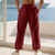 preiswerte Urlaub-Herren Leinenhosen Hose Sommerhose Strandhose Kordelzug Elastischer Bund Einfarbig Komfort Atmungsaktiv Täglich Outdoor Strand Urlaub Mode Blau Schwarz