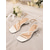 cheap Bridesmaid-Women's White Ankle Strap Block Heel Sandals, Minimalist Elegant Bridesmaid Shoes, Square Toe Low Heel Wedding Sandals, Comfortable Dress Heels for Bridesmaids at City Chic &amp; Modern Urban Weddings