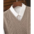 baratos Suéter masculino de lã-Homens Colete de moletom Vestido Suéter Pulôver suéter Colete Suéter de malha Estriado Tricotar Tops regulares Tricotado Tecido Decote V Moda Roupa de rua O negócio Férias Roupa Sem Mangas Outono