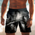 billige Dyr og fugler-Herre Dyr Ulv Måneskinn Badeshorts Surfeshorts Medium Midje Retro / vintage utendørs Feriereise Sidelommer Mesh fôr Elastisk snøring i midjen Designer Klær