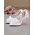 abordables mariée-Chaussures de mariage en satin à petit talon pour femme, ornées d'un nœud. &amp;Escarpins de mariée à bride cheville ornés de fleurs en organza et de perles, élégants et confortables pour la cérémonie de