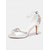 abordables novia-Zapatos de novia de satén con punta abierta para mujer, con adornos de cuentas de cristal y correa en el tobillo, elegantes zapatos de boda de tacón medio para novias.