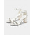 cheap Bride-Women's Ivory Block Heel Bridal Sandals with Ankle Strap &amp; Crystal Embellishments - Elegant Open-Toe Wedding Shoes for Fashion-Forward Brides