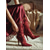 preiswerte Hochzeitsgast-Rote Damen-Stiletto-Stiefeletten mit Spitze – elegante, romantische High Heels für Partys, Abende, Hochzeiten und besondere Anlässe