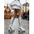 preiswerte Frauen Schuhe-Woman’s Mardi Gras 1980er Retro Metallic Gold Knielange Plateau-Stiefel mit Blockabsätzen – Perfekt für Karnevals-Paraden und festliche Feierlichkeiten