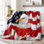 cheap Blankets &amp; Throws-Independence Day Fleece Throw Blanket for Couch Gift Eagle American Flag Classic 3D Sofa Bed Decorative Warm Blanket Home Decor