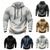abordables sudaderas basicas hombre-Hombre Sudadera Sudadera con capucha y cremallera de un cuarto Negro Azul Marino Caqui Gris Claro Gris Oscuro Con Capucha Plano Bolsillo Deporte Diario Festivos Poliéster Ropa de calle Básico Casual