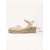 billige Espadrille sandaler-Beige bohemske heklede espadriller i kileform til dame – ideelle for sommerferier, strandresorter og uformelle utflukter