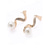 abordables Mariage ACC-Ensemble de bijoux pour femme composé d'un collier et de boucles d'oreilles en fausses perles, design élégant inspiré du serpent, style nuptial classique, pour les mariées, les invitées aux mariages, les soirées et les banquets formels.