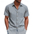 cheap Men's Button Up Shirts-Men's Shirt Summer Shirt Casual Shirt Beach Shirt Button Up Shirt Black White Army Green Apricot Gray Short Sleeve Plain Lapel Daily Vacation Pocket Clothing Apparel Fashion Casual Comfortable