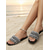 economico Infradito scivolosi-sandali con strass da donna: scarpe basse slip-on con perline scintillanti per vacanze al mare, feste estive, abbigliamento da resort e outfit chic quotidiani