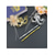 voordelige Accessoires-Dames Gouden Filigrain Handheld Masker voor Mardi Gras met Bloem Versiering - Elegante Venetiaanse Carnavalskostuum Accessoire voor Feesten  Bals
