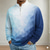 cheap Men's Geometric Polo-Men's Ombre Geometic Polo Shirts Long Sleeve Standing Collar Athleisure Vacation Athleisure Casual Daily 3D Print Spring Fall Blue Pink Gray