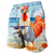 billiga Djur &amp; Fåglar-Herr Tupp Nyhet Cool kyckling Badshorts Boardshorts Medium Midja Rolig Hawaiisk Strandsemester Sidfickor Mesh foder Elastisk dragsko i midjan Designer Kläder
