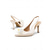 billige Brud-Damesko i elfenbenshvit sateng med slingback-detaljer, elegante brudesko til moderne bryllup i byen