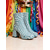 voordelige Damesschoenen-Dames Mardi Gras 1970s Retro Kleurrijke Geometrische Print Chunky Hak Enkellaarsjes – Levendige Patroon Festival Schoenen Perfect voor Carnaval en Feesten