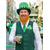 cheap Accessories-Men's St. Patrick's Day Leprechaun Costume Accessory Set, Polyester Material, Green Top Hat with Buckle, Fake Beard, Bow Tie &amp; Necktie Set,  Parties &amp; Holiday Celebrations