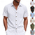 cheap Men's Button Up Shirts-Men's Shirt Summer Shirt Casual Shirt Beach Shirt Button Up Shirt Black White Army Green Apricot Gray Short Sleeve Plain Lapel Daily Vacation Pocket Clothing Apparel Fashion Casual Comfortable