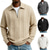 voordelige Basis Sweatshirts-Voor heren Jacquard Sweatshirt Trui met capuchon Sweatshirt met kwartrits Abrikoos Zwart Wit Grijs Revers Effen Rits omhoog Met Textuur Sport &amp; Outdoor Casual Dagelijks Streetwear Stoer Sportkleding