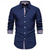 abordables Camisas de vestir para hombres-Hombre Camisa Camisa para Vestido Abotonar la camisa Geométrico Casual Diario Negro Blanco Rojo Azul Oscuro Manga Larga Cuello Vuelto Primavera Otoño Ropa Retazos