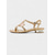 economico Madre della Sposa/Sposo-sandali eleganti da donna con tacco basso e fiori, comode scarpe da mamma della sposa con cinturino alla caviglia per un look rustico &amp;matrimoni all'aperto in campagna