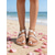 cheap Bride-Women's White Lace Floral Flat Sandals, Elegant Boho Bridal Beach Wedding Shoes, Open Toe Ankle Strap Comfortable Flats for Brides, Perfect for Seaside, Destination &amp; Outdoor Weddings