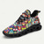 billiga Herrskor-Mäns Mardi Gras flerfärgad skalle sneakers – Konstnärlig skalle-design med vibranta färger idealiska för karneval dansfester och festliga firande