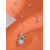 voordelige Valentijnsdag-Damesketting met hartvormige hanger van legering en strik, verkrijgbaar in wit en roze, perfect voor Valentijnsdag.