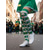voordelige Damesschoenen-Groene damesschoenen in oxfordstijl – platte veterschoenen voor de St. Patrick's Day parade, feestelijke schoenen voor feestelijke gelegenheden en feestjes. &amp;straatevenementen