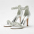 baratos noiva-Sapatos de noiva de luxo, salto agulha branco, para casamentos na igreja e cerimônias formais, com tira de cristal no tornozelo e bico aberto.