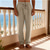 economico Vacanza-Per uomo Pantaloni di Lino Pantaloni Pantaloni Estivi Pantaloni Larghi Pantaloni da Spiaggia Coulisse Elastico in vita Tinta unica Comodità Traspirante Lunghezza al ginocchio Quotidiano All'aperto