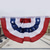 abordables 250e Anniversaire-Guirlande de drapeaux américains pour l'extérieur, drapeau américain plissé 45 x 90 x 180 cm, décorations patriotiques extérieures, décorations pour la fête des présidents, guirlande rouge, blanche et bleue