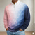 cheap Men's Geometric Polo-Men's Ombre Geometic Polo Shirts Long Sleeve Standing Collar Athleisure Vacation Athleisure Casual Daily 3D Print Spring Fall Blue Pink Gray