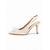 billige Brud-Damesko i elfenbenshvit sateng med slingback-detaljer, elegante brudesko til moderne bryllup i byen