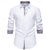 abordables Camisas de vestir para hombres-Hombre Camisa Camisa para Vestido Abotonar la camisa Geométrico Casual Diario Negro Blanco Rojo Azul Oscuro Manga Larga Cuello Vuelto Primavera Otoño Ropa Retazos