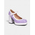 ieftine Pantofi de dama-Tocuri platforme viorii cu accente albe pentru femei pentru Mardi Gras – stil retro de carnaval perfecte pentru parade festive și evenimente