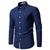 abordables Camisas de vestir para hombres-Hombre Camisa Camisa para Vestido Abotonar la camisa Geométrico Casual Diario Negro Blanco Rojo Azul Oscuro Manga Larga Cuello Vuelto Primavera Otoño Ropa Retazos
