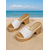 ieftine Sandale tip slide-Sandale de damă cu platformă, albe strălucitoare, cu toc gros – model confortabil, fără slip-on, potrivite pentru ținute casual de plajă, vacanțe și vreme caldă