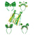 ieftine Accesorii-Set de bentițe pentru femei de Ziua Sfântului Patrick (5 buc.) - trifoi verde cu sclipici &amp;cercuri de păr cu fundă, accesorii festive pentru costume irlandeze de sărbătoare pentru paradă, petrecere