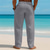 ieftine Vacanţă-Bărbați Pantaloni de in Pantaloni Pantaloni de vară Pantaloni largi Pantaloni de plajă Buzunar Simplu Confort Respirabil Zilnic În aer liber Plajă Vacanță Modă Negru Alb