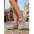 billige Damesko-Kvinners Mardi Gras lys blå og rosa mesh snøresneakers glitrende karnevalsgatestil sko
