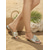 baratos Chinelos de slide-Sandálias femininas de dedo com nó metálico – elegantes sandálias rasteiras douradas para férias de verão e looks de resort. &amp;eventos informais à beira-mar