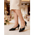 abordables Madre de la Novia/Novio-Zapatos de tacón bajo con tiras de perlas para mujer: elegantes zapatos de vestir de charol con punta puntiaguda para la madre de la novia, boda urbana chic. &amp;ceremonia formal