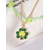 economico Accessori-Collana con ciondolo a forma di trifoglio per il giorno di San Patrizio da donna, elegante gioiello festivo di ispirazione irlandese in lega per donne, perfetto per sfilate, feste, raduni e celebrazioni festive