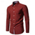 abordables Camisas de vestir para hombres-Hombre Camisa Camisa para Vestido Abotonar la camisa Geométrico Casual Diario Negro Blanco Rojo Azul Oscuro Manga Larga Cuello Vuelto Primavera Otoño Ropa Retazos