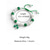 abordables Accesorios-Conjunto de pulsera y pendientes de trébol de aleación y acrílico para mujer, con cuentas verdes y blancas, perfecto para el Día de San Patricio y para uso diario.