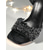 abordables Invité au mariage-Sandales à talons aiguilles noires à paillettes pour femmes, avec bride à la cheville, bout ouvert, idéales pour les invitées à un mariage, élégantes et tendance. &amp;chaussures de cocktail