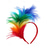 abordables Accessoires-Bandeaux à plumes pour femmes de Mardi Gras en plusieurs couleurs vibrants et amusants parfaits pour le carnaval et les bals masqués