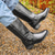abordables Bottes de motard-Homme Bottes Bottes de Cowboy Rétro Marche Occasionnel Quotidien PU Confortable Bottes Mi-Mollet Mocassin Brun foncé Jaune marron Noir Printemps Automne
